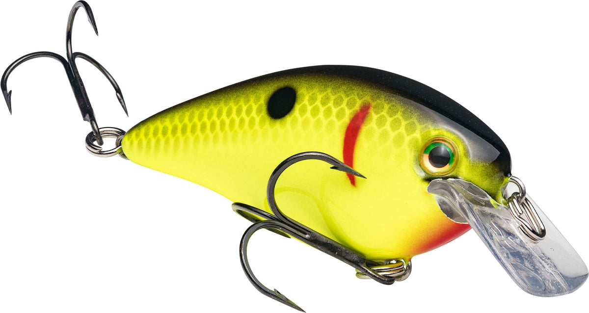 Strike King KVD 1.5 Squarebill Crankbait Black Back Chartreuse