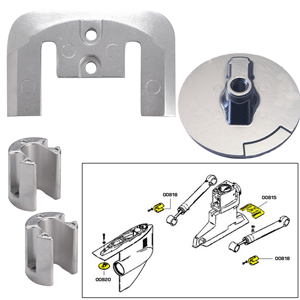 Tecnoseal anode kit Mercury Bravo 2 3 zinc